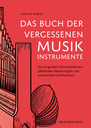 Cover des Buches Das Buch der vergessenen Musikinstrumente, rot