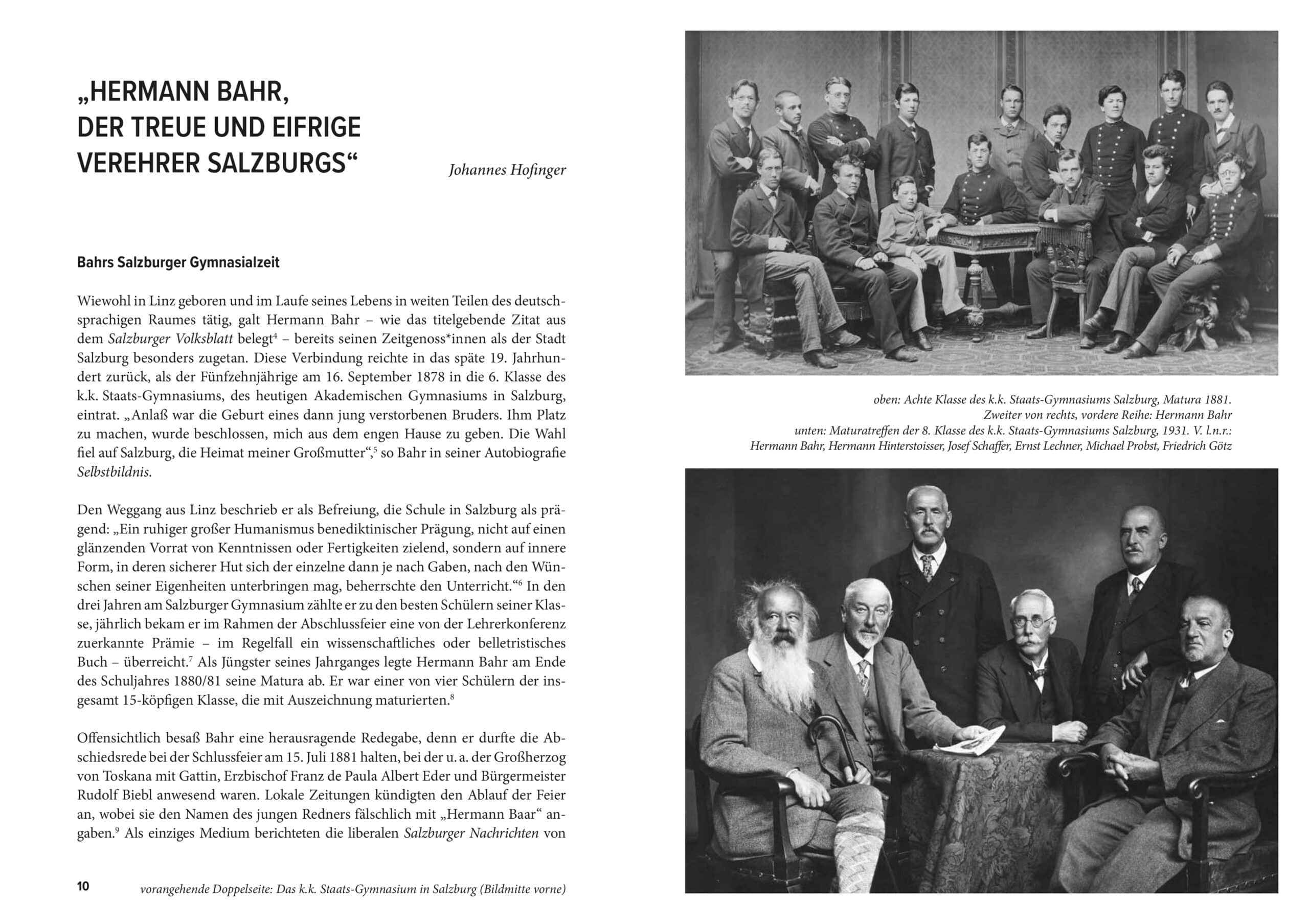 Hardcover Hermann Bahr und Salzburg