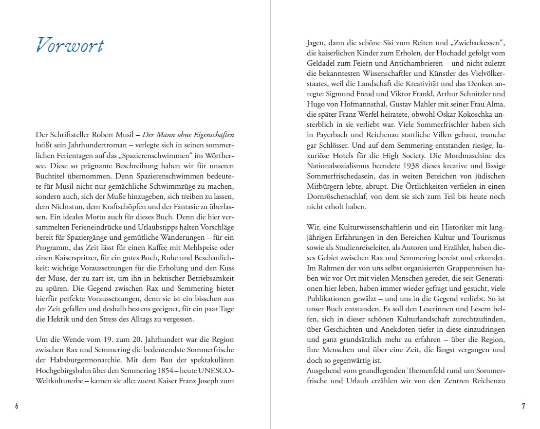 Taschenbuch Spazierenschwimmen zwischen Rax und Semmering