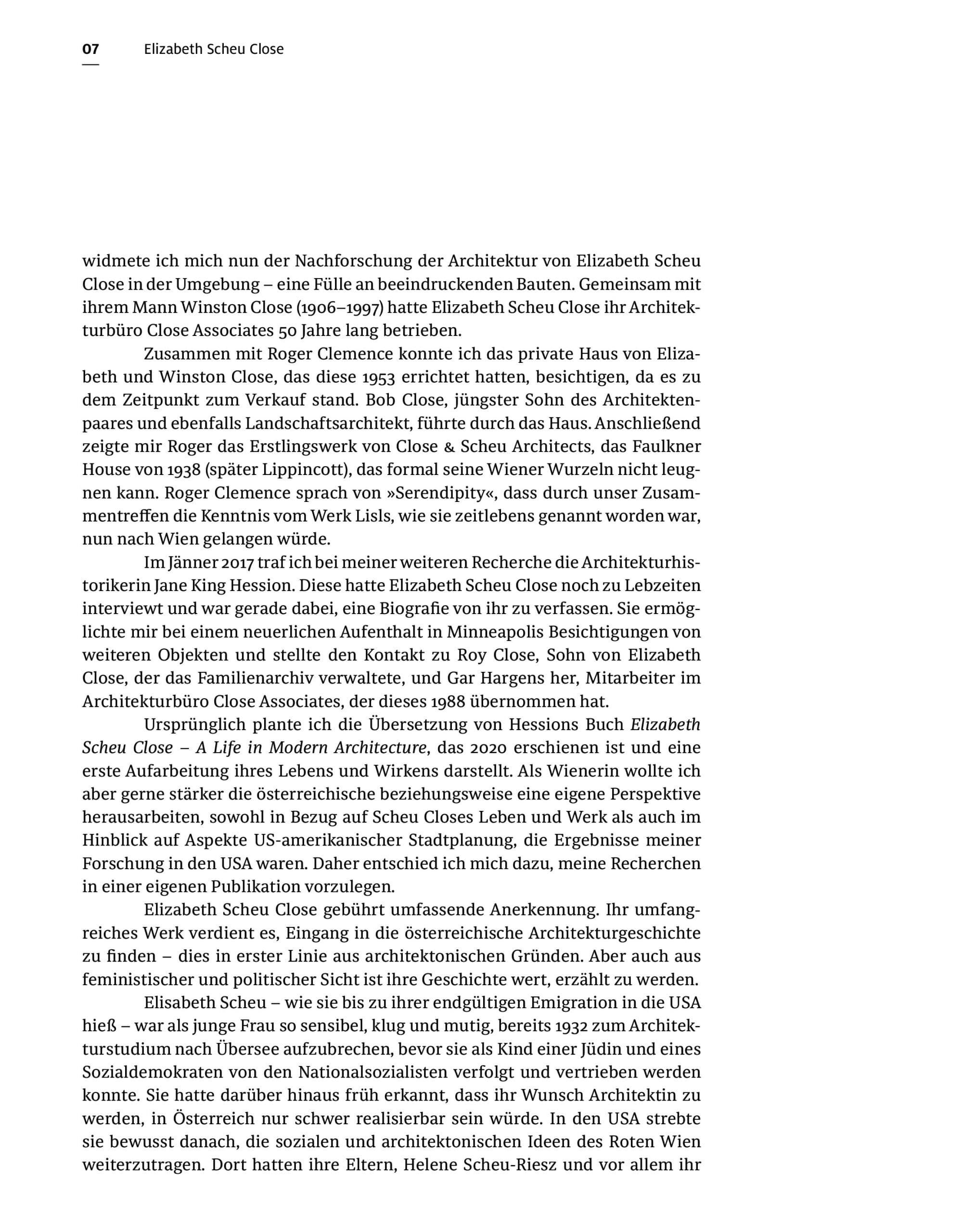 Buch Elizabeth Scheu Close