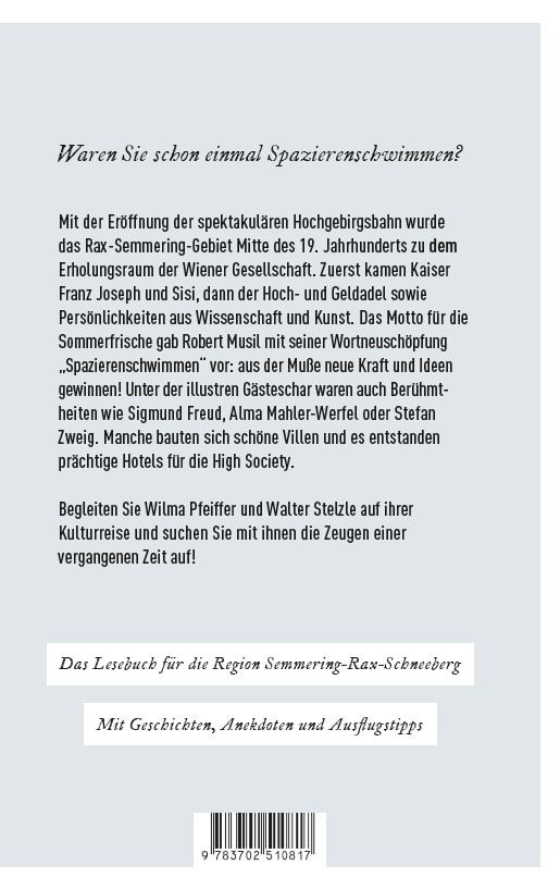 Taschenbuch Spazierenschwimmen zwischen Rax und Semmering