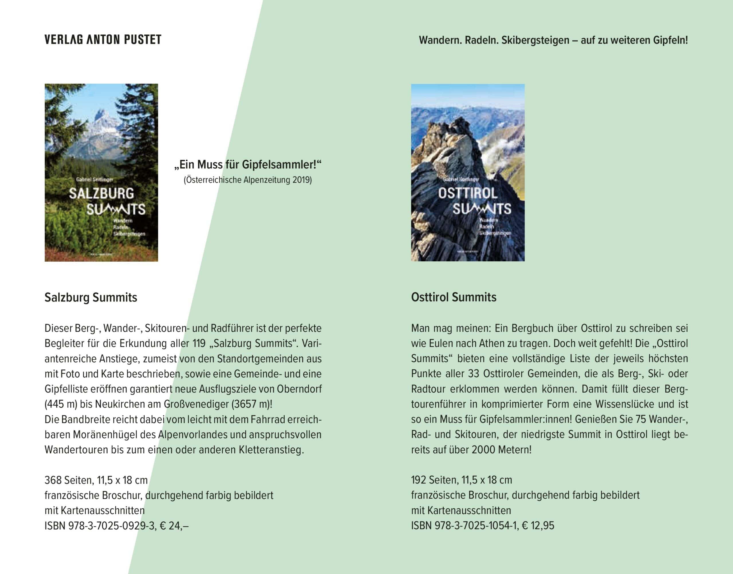 Taschenbuch Tirol Summits